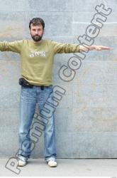 Whole Body Head Man T poses Casual Athletic Street photo references